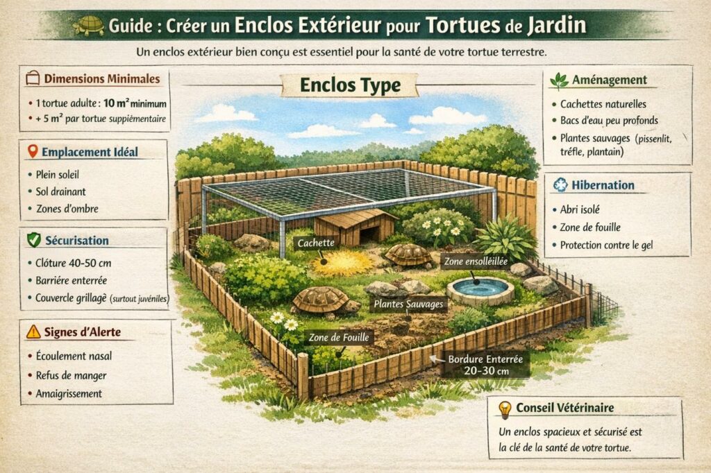 Guide pour créer un enclos tortue de terre sécurisé pour tortue jardin